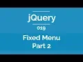 Arabic jQuery Practical Course - Fixed Menu Part 2