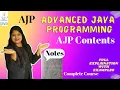 Advanced Java programming Contents Lecture 1 AJP Full Course Padho Engineering