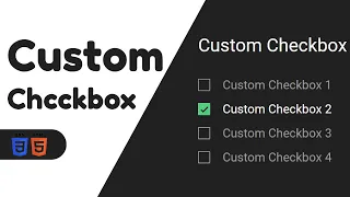 Custom Checkbox CSS Pure CSS Tutorial