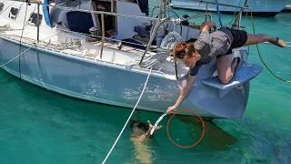 WATER IS COMING IN THE BOAT!