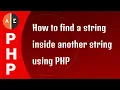 How to find a string inside another string using PHP
