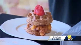 Iron Rooster makes dessert apple waffles