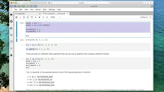 4 8 NumPy Comparison Operators and Masks L04 Scientific Computing in Python