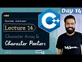 Day 14 Character Pointer Character Array and Pointer C Tutorials for Beginners