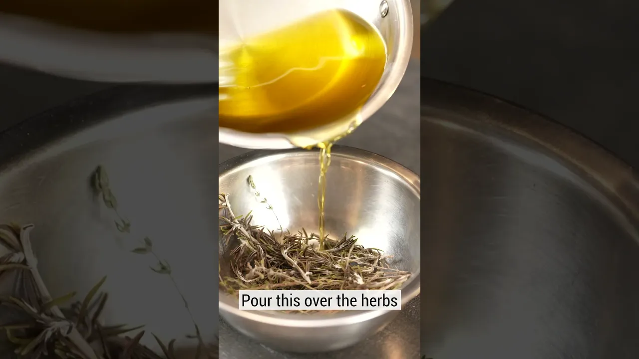 Unbelievable! Unlock the Secret to Transforming Leftover Herbs into a Delicious Oil! #Shorts