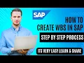How to Create WBS in SAP I SAP T CODE CJ01 I Change the WBS in CJ02 Step by Step Process in details