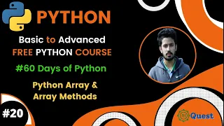 Day-20 60 Days of Python Python Array Python Bangla Tutorial Array Methods in Python aiquest