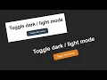 Toggle light and dark mode css dark mode toggle javascript dark mode light mode switch in Hindi