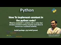 Constant in python What is a constant variable pconst python package