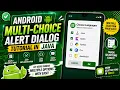 ANDROID - MULTI CHOICE ALERT DIALOG TUTORIAL IN JAVA