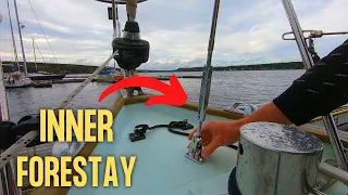 How To Install An Inner Forestay   Boat DIY  Ep 92
