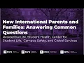 Families of International Student Webinar Fall 2026
