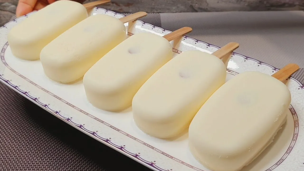 Styled Homemade Eskimo Pie Popsicle picture