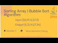 Bubble Sort Algorithm JAVA Complete explanation for Beginners and Code manojautomationcenter