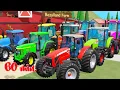 Lagu Color Tractors - 60 Minutes of Animation about Tractors \u0026 Agricultural Machines on an Animated Farm