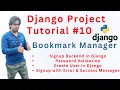 Django Project Tutorial Signup Backend with Validation Bookmark Manager Hindi