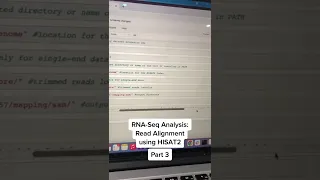RNA Seq Analysis Read Alignment Using HISAT2 Part 3