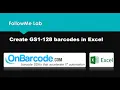 Excel GS1-128 barcode image maker create print GS1--128 images in MS Excel