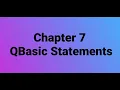 Class - 6 Ch-7 QBasic Statements Part-2