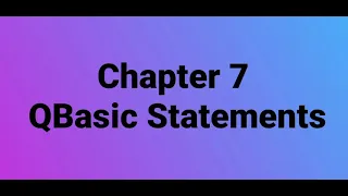 Class - 6 Ch-7 QBasic Statements Part-2