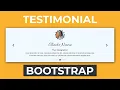 Testimonial Carousel using Bootstrap Bootstrap Testimonial Slider