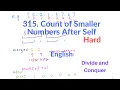 New Solution Link Below LeetCode 315 Count of Smaller Numbers After Self Explanation and Solution