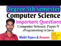 Degree 5th semester Computer Science Important Questions Programming in Java Answer PDFs ModelPapers