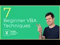 7 Excel VBA Essential Beginner Techniques Execution