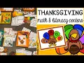 Thanksgiving Math Literacy Centers Unit