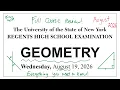 AUGUST 2026 Ultimate Geometry Regents Review EVERYTHING YOU NEED TO KNOW every topic reviewed