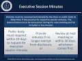 Open Meeting Law Part 5 Minutes and Records
