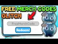 INSANE MERCH CODES GLITCH THIS IS HOW TO GET FREE MERCH CODES Pet Simulator X