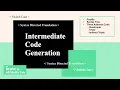 Intermediate Code Generation Solved University Question Compiler Design
