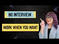 Work From HOME Remote Jobs NO INTERVIEW Set Your Own Schedule