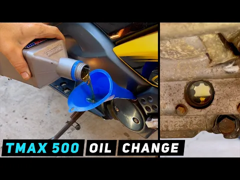 Download MP3 Yamaha Tmax 500 - Engine Oil / Oil Filter Change | Mitch's Scooter Stuff