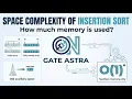 10 Insertion sort Space complexity