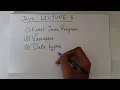 Hello World Java Variables in Java Data type in Java For Beginners Lecture 1