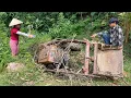 Download Lagu A girl saved and repaired an abandoned tractor in a ditch that was seen by a boy.