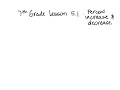 7th Grade Lesson 5 1 percent increase decrease