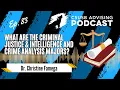 What are the Criminal Justice Intelligence and Crime Analysis majors Dr Christine Famega