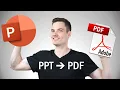 How to Convert PowerPoint to PDF PPT to PDF