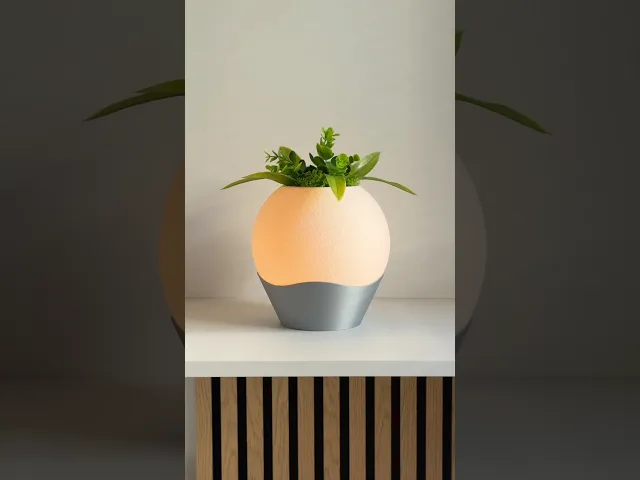 Glow, desk vase with light. video thumbnail