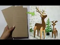 mini reindeer ornament from cardboard for Christmas easy handmade deer for home decoration