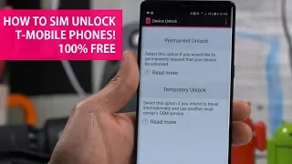 How to SIM Unlock T-Mobile Smartphones using Device Unlock App 100 FREE