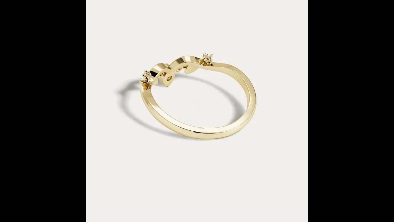Botanical Leaf Vine Five-Stone Lab Diamond Wedding Band