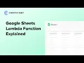 LAMBDA Function in Google Sheets New in 2022
