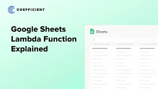 LAMBDA Function in Google Sheets New in 2022