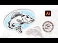 How to draw angry fish vector art from rough sketch in illustrator