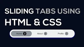 Tab Sliding animation Using HTML CSS Only HTML Menu Tab Sliding
