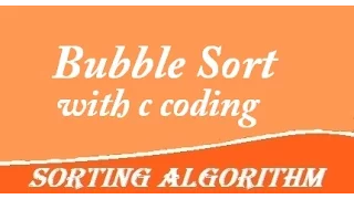 Bubble sort algorithm in c